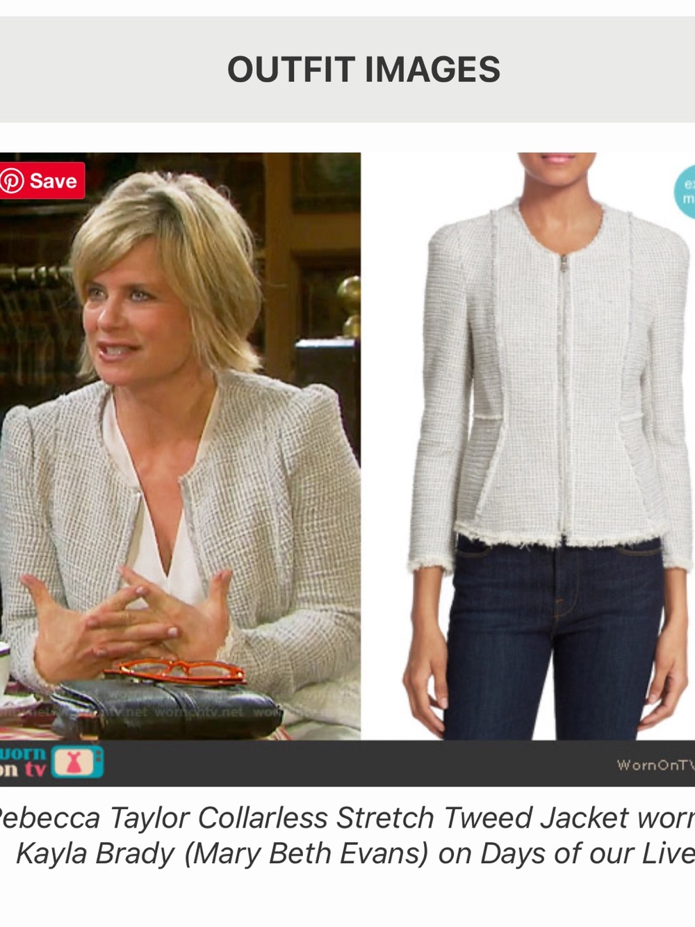 Rebecca Taylor Gray & White Textured Mixed Tweed Zip-Front Knit Blazer Bolero